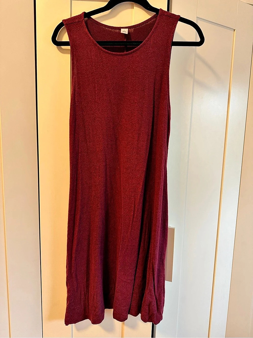 Old Navy Jersey-Knit Sleeveless Swing Dress Red